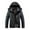 Black, variant on Womens Coats Outerwear Winter Women's Outdoor Sprint Coat with Plush and Thickened Windproof Cycling Warm Cotton Coat Hooded Coat