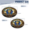 thumbnail image 2 of Electric Stove Burner Covers,4 Pcs Round Gas Burner Cover,8 and 10 Inch,Stained Glass-style, Egyptian-themed with clear background, 2 of 7