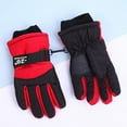thumbnail image 2 of Splozh Toddler Mittens Waterproof Warm Snow Winter Outdoor Gloves Ski Warm Skating Kids Snowboarding Windproof Kids Gloves & Mittens Red,One Size, 2 of 2