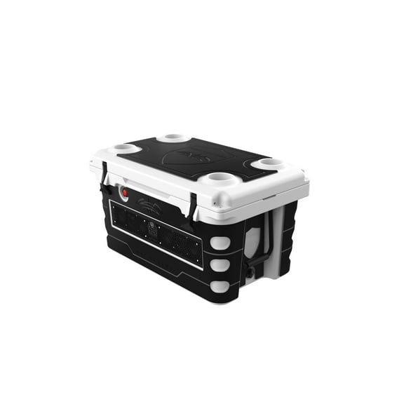 Wet Sounds Stealth SHIVR-55-WHT White High Output Audio Cooler Speaker System   Full Gator Step Kit - Black over Gray