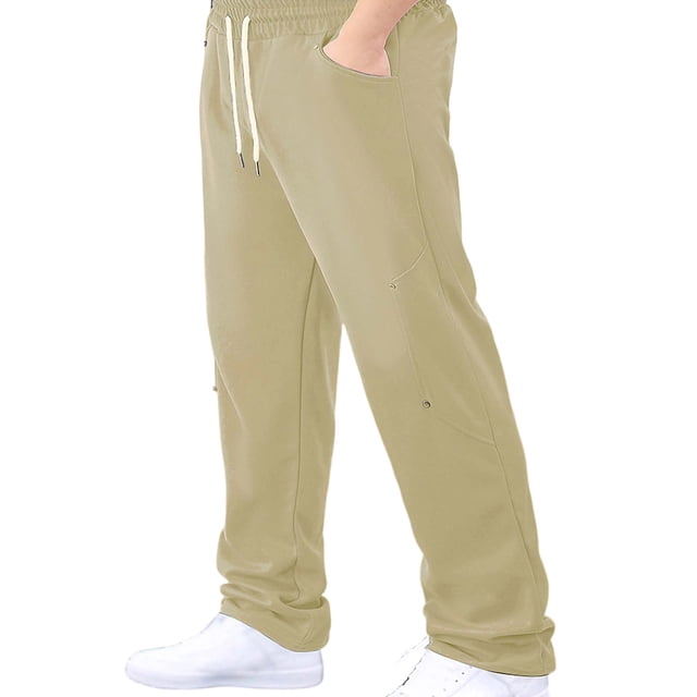 Los Pantalones Casuales de los Hombres de Color Sólido Suelto Ajuste Tobillo Longitud Versátil Deportes Corredores para el Uso Diario, los Pantalones de Trabajo de los Hombres