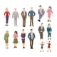 thumbnail image 2 of de gente pequeña de 14 piezas, 1:25, personas, modelo pintado , trenes, arquitectónicas en G, p, 2 of 8