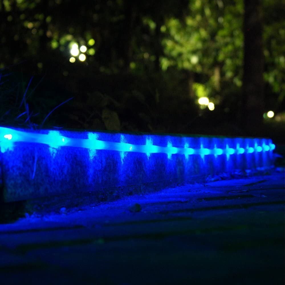 Solar Rope Lights Outdoor Waterproof ,23FT 50LED PVC Tube String Lights with 8 Modes for Garden,Yard, Path, Fence, Stairs, Backyard, Patio Decorative (Blue)