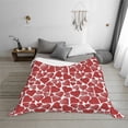 thumbnail image 6 of KLL Hearts Print Fleece Throw Blanket, Horizontal Fleece Bedding Cute Soft Blankets Comfy Fleece Flannel Plush Home Decor for Couch & Bed -, 6 of 9