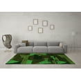 thumbnail image 3 of Ahgly Company Indoor Square Abstract Green Modern Area Rugs, 4' Square, 3 of 4