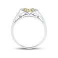 thumbnail image 3 of Sterling Silver Womens Round Diamond Mom Heart Ring .02 Cttw, 3 of 4