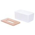 thumbnail image 6 of Basicwise  Bamboo Removable Top Lid Rectangular Tissue Box, 6 of 6