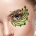 thumbnail image 3 of Pegatinas de tatuaje temporal para ojos, pegatina de sombra de ojos colorida impermeable, tatuajes faciales de flores/animales, decoración de Festival de rendimiento, 3 of 4
