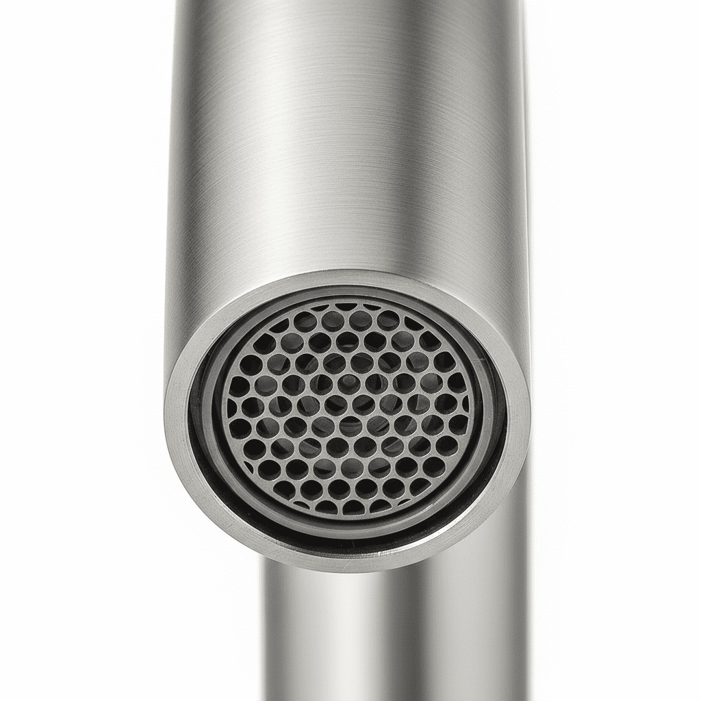 3 Hole Brushed Nickel Bathroom Faucet, Dual 304 Stainless Steel Handles, Modern Lead-Free Ceramic Valve Faucet, 1.5 GPM Straight Aerator Spout for Bathroom Sink
