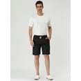 thumbnail image 3 of Pantalones cortos de plaestampados con bolsillos de cintuelástide baño de  Pantalones de Color Negro paHombre 34, 3 of 6