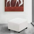 thumbnail image 3 of Lapalife Stretch Ottoman Covers Square Ottoman Slipcovers Footstool Cover (L, White), 3 of 6