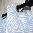 thumbnail image 3 of Ambesonne Leaves Grommet Curtain, Blue Aloha Leaf Botanical, 50"x84", Pale Sky Blue White, 3 of 5