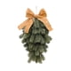 thumbnail image 2 of Herunwer Christmas Teardrop Swag Artificial Cedar Door Swags Real Touch Pine Needles Faux Greenery Teardrop Wreath for Mantle Fireplace Staircase Xmas Front Door, 2 of 6
