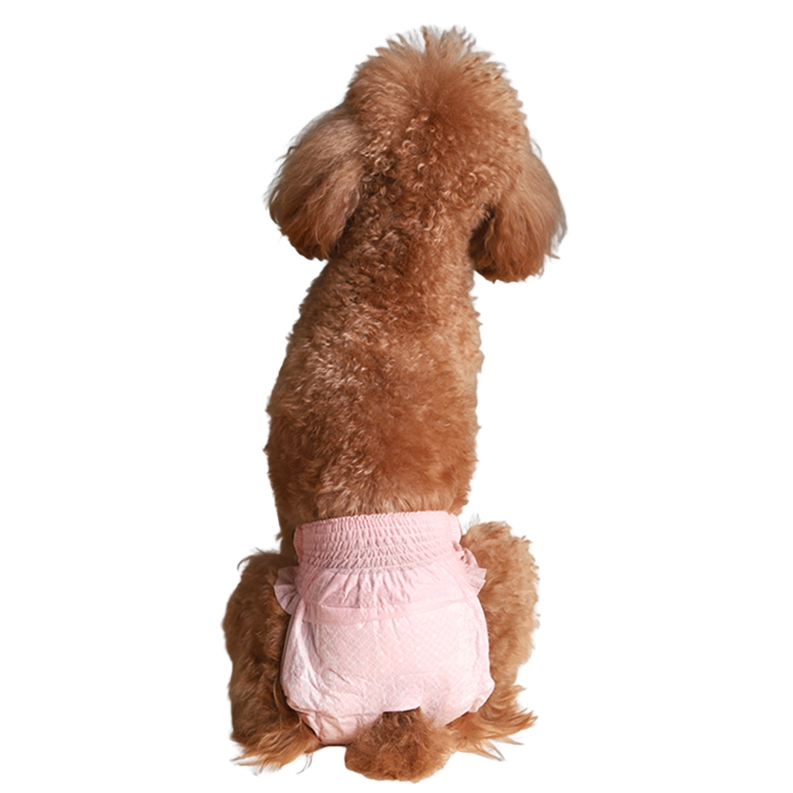 Pnellth 10Pcs Stretchy Dog Diapers with Tail Hole Super Absorbent Female Puppy Diapers for Incontinence Heat Period Training