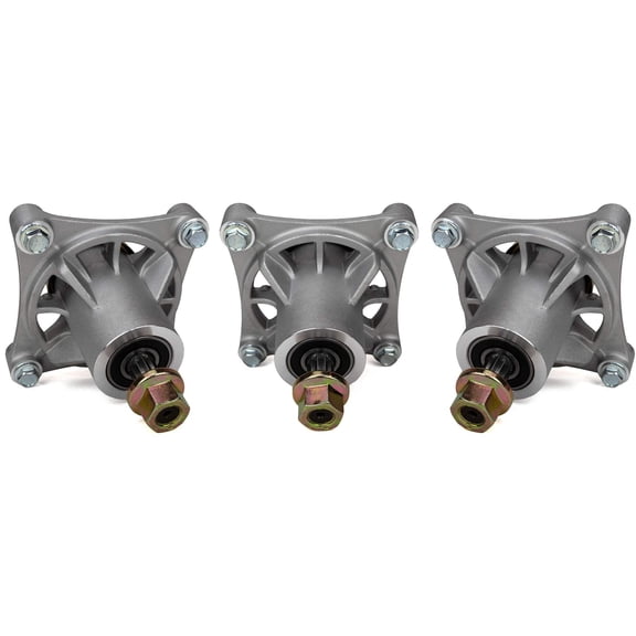 (3) Spindle Assemblies for Hustler 34" to 52" 931741 931881 931899 604214