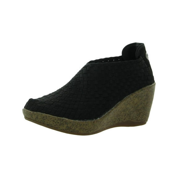 Bernie Mev Womens Sexy Woven Metallic Wedge Heels