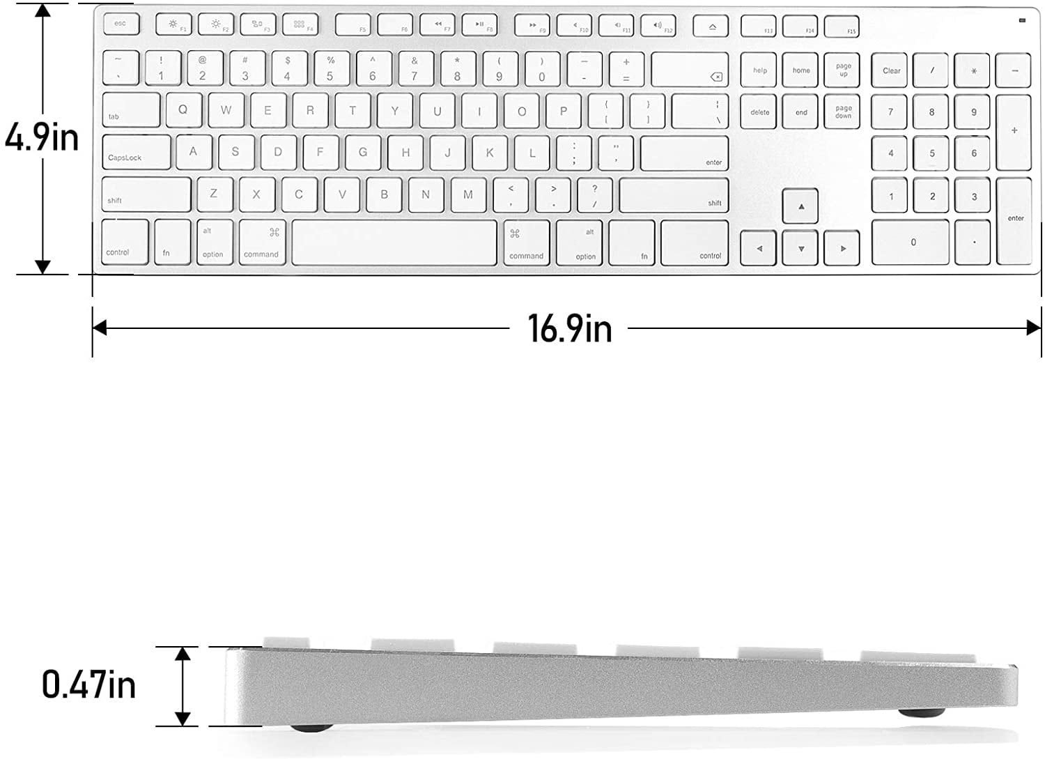 apple keyboard with numeric keypad dimensions apple keyboard with numeric keypad dimensions
