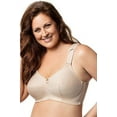 thumbnail image 2 of Women's Elila 1505 Full Coverage Wireless Soft Cup Bra (Black Lace/Nude 38H), 2 of 7