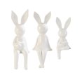 thumbnail image 2 of 3 uds estatuas de la familia de conejos figuritas figura de Animal escultura de para inauguración de la casa salpicadero de coche estanterías Blanco Macarena Estatuilla Escultura, 2 of 8
