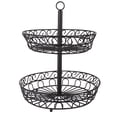 thumbnail image 2 of Two Layers Fruit Basket,Iron Two Layers Desktop Iron Fruit Basket Fruit Holder Breakthrough Technology, 2 of 8