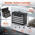 thumbnail image 5 of 20.5-Inch Portable Metal Tool Box, 4-Drawer Tool Chest with Ball Bearing Slides & Lock, Powder Coated Storage Organizer with EVA Liners, 5 of 5