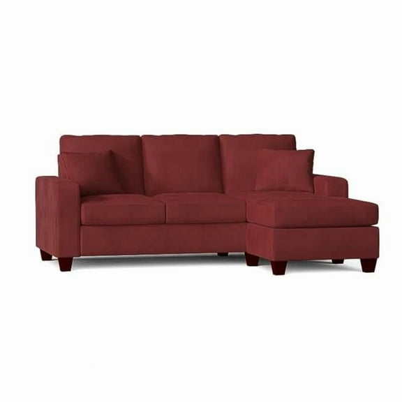 Neo Living NL731-GARN-CHOF-BOX Josie Reversible Chaise Sofa Sectional, Red