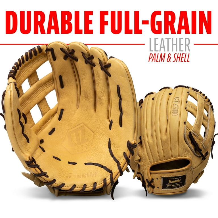 Franklin Sports CTZ5000 Cowhide Leather Baseball Glove, 12.5 in