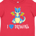 thumbnail image 4 of Inktastic I Love Dragons with Cute Blue Dragon Boys or Girls Toddler T-Shirt, 4 of 5