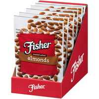 6-Pack Fisher Snack Roasted Salted Almonds, 4.5 oz