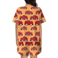 thumbnail image 3 of Bixox Women's Red Cars Printed Pajama Set 2 Piece Lounge Set Top and Shorts Soft Pajamas, Shorts with Pockets, 3 of 7