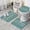 Teal Geometric Boho, variant on Teal Geometric Boho Pattern Bathroom Rugs Sets 3 Piece,Toilet Cover Set,Absorbent Non Slip Bathroom Mats Sets with U-Shaped Contour Rug Toilet Rug Set
