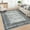 Grayish Green, variant on Hasoo 2' x 6' Modern Rug for Living Room Soft Geometric Non Slip Stain Resistant Indoor Carpet, Black