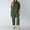 Green, variant on Turilly Women's Coats and Jackets 2PCS Fashion Woman Round Neck Solid Long Sleeve Blouse and Loose Pants Set