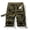 Army green, variant on Men's 100% Cotton Camo Cargo Shorts, Multi Pockets Casual Work Shorts with Belt, Loose Fit Outdoor Knee‑Length Shorts