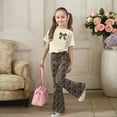 thumbnail image 2 of MuXiKeJi Clothes Sizes 5-12 Years Girls 2 Piece Outfit Fashion T-Shirt Top + Cargo Pants Girls Fall Clothing Set, 2 of 5