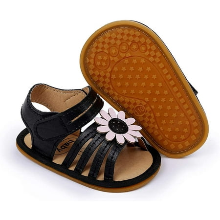 

Infant Baby Girls Sandals Soft Sole T-Strap Toddler Flats First Walkers Summer Shoes