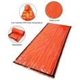 thumbnail image 4 of Saco de dormir de emergencia, impermeable, ultraligero, térmico, alargado, con película de aluminio PE, manta de supervivencia para acampar al aire libre y senderismo., 4 of 9