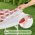 thumbnail image 5 of Pink Cow Strawberry Hat Pattern Round Fitted Tablecloth with Elastic Edge,Dining Table Cover Waterproof,Outdoor Round Tablecloth for Camping,Dining,Indoor and Outdoor, 5 of 7