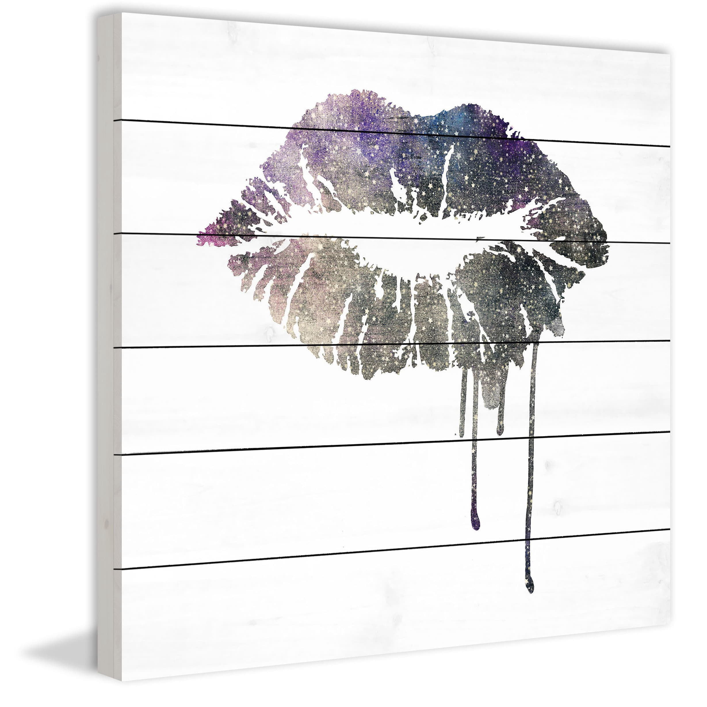 Marmont Hill 'Lips Dripping' by Diana Alcala Painting Print on White Wood