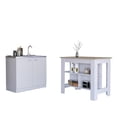 thumbnail image 1 of Pemberly Row 2Pc Kitchen Set Kitchen Island & Utility Sink Cabinet - Multi-color, 1 of 7