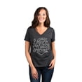 thumbnail image 2 of Be A Unicorn In A Field Of Horses Women's Fashion Relaxed V-Neck T-Shirt Tee Charcoal Grey X-Large, 2 of 5