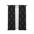 thumbnail image 3 of 3S Brother's Home Décor Curtains BOHO Design Set of 2 Panels Velvet Look Hanging Back Tap and Rod Pocket Décor Nursery Room Bedroom Kitchen Window - Made in Turkey 35Black (52"Wx72"L), 3 of 6