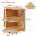 thumbnail image 3 of Corner Bread Box for Kitchen Countertop, Double Layer Bamboo Bread Storage Container, Large Farmhouse Bread box with Acrylic Wavy Door Panel, Under Cabinet Organizer (Natural, Extra Large), 3 of 14