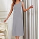 thumbnail image 1 of Camisón largo con tirantes para mujer, pijama a cuadros, talla grande, vestido de casa para mujer, vestido de pijama corto con almohadilla para el pecho, estilo fino, camiseta sin mangas integrada, ca, 1 of 5