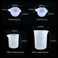 thumbnail image 4 of 8PCS DIY Silicone Resin Measuring Cups Tool Kit 100 & 250mL Measure Cups Mixing Sticks Spoon for Epoxy Resin Mixing Molds Jewelry Making for Adults Beginner, 4 of 7