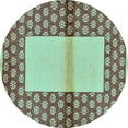 thumbnail image 1 of Ahgly Company Indoor Round Abstract Light Blue Modern Area Rugs, 6' Round, 1 of 4