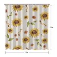 thumbnail image 5 of Waterproof Cute Sunflower Colorful Shower Curtain 72x72 Inch Boho Style Polyester Unique Shower Curtain for Bathroom Hotel Home Decor with 12 Plastic Hooks, 5 of 5