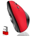 thumbnail image 3 of Ergonomic Vertical Mouse, 2.4 GHz Wireless Mouse with Nano Receiver and Auto-Sleep Mode, 800/1200/1600 DPI Optical Tracking, MEMZUOIX Wireless Gaming Mouse for PC Laptop Macbook, Red, 3 of 9
