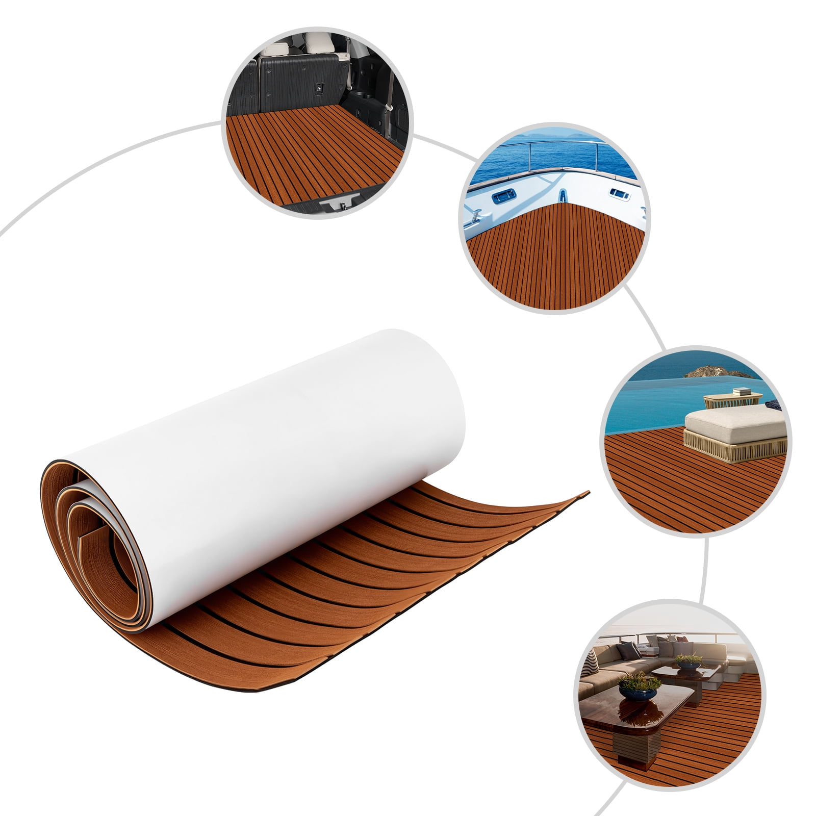 Boat Flooring EVA Foam Boat Decking Sheet Self Adhesive Marine Flooring Brushed Marine Carpet for Boats Yacht Kayak Decking Cushioning Seating Helm Pad Swimming RV Non Slip Pad