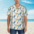 thumbnail image 2 of Xecao Poodle Dog print Hawaiian shirt - a stylish short-sleeve button-down for men, perfect for casual beach and tropical outings., 2 of 9